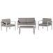 Beliani Conjunto de jardín Aluminio SALERNO Beliani Conjunto de jardín Aluminio SALERNO Gris