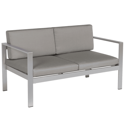 Conjunto de jardim com mesa 4 lugares SALERNO Metal Cinzento escuro