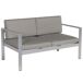 Beliani Conjunto de jardín Aluminio SALERNO Beliani Conjunto de jardín Aluminio SALERNO Gris