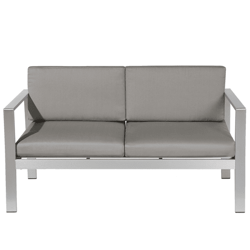 Conjunto de jardim com mesa 4 lugares SALERNO Metal Cinzento escuro