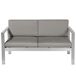Beliani Conjunto de jardín Aluminio SALERNO Beliani Conjunto de jardín Aluminio SALERNO Gris