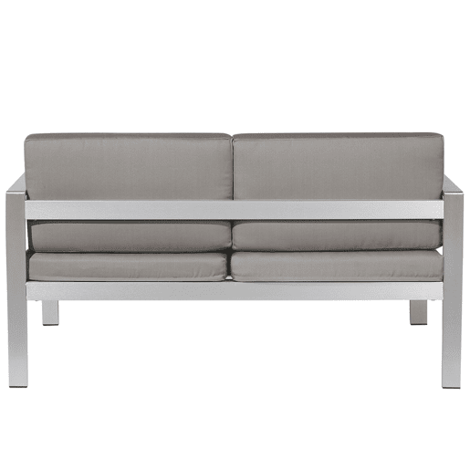 Conjunto de jardim com mesa 4 lugares SALERNO Metal Cinzento escuro
