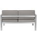 Beliani Conjunto de jardín Aluminio SALERNO Beliani Conjunto de jardín Aluminio SALERNO Gris