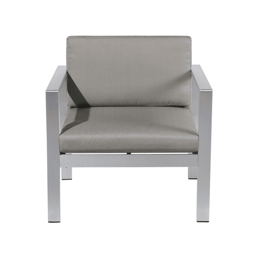 Conjunto de jardim com mesa 4 lugares SALERNO Metal Cinzento escuro