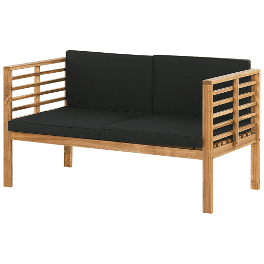 Conjunto de jardim com mesa 4 lugares PACIFIC Madeira de acácia Preto