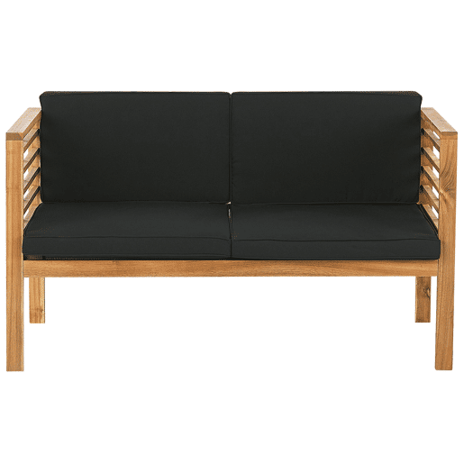 Conjunto de jardim com mesa 4 lugares PACIFIC Madeira de acácia Preto