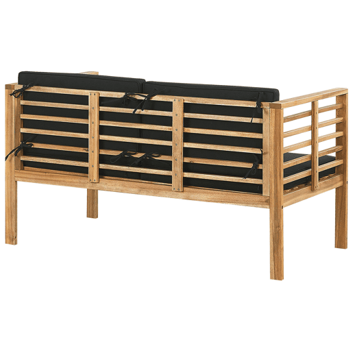Conjunto de jardim com mesa 4 lugares PACIFIC Madeira de acácia Preto