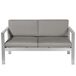 Beliani Banco Aluminio SALERNO 142x70 Beliani Banco Aluminio SALERNO 142x70 Gris