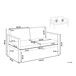 Beliani Banco Aluminio SALERNO 142x70 Beliani Banco Aluminio SALERNO 142x70 Gris