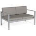 Beliani Banco Aluminio SALERNO 142x70 Beliani Banco Aluminio SALERNO 142x70 Gris