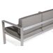 Beliani Banco Aluminio SALERNO 142x70 Beliani Banco Aluminio SALERNO 142x70 Gris