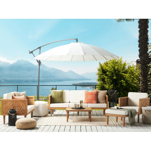 Beliani Conjunto lounge Madeira de acácia BARATTI