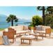 Beliani Conjunto de jardín Madera de acacia BARATTI Beliani Conjunto de jardín Madera de acacia BARATTI Beige