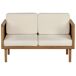 Beliani Conjunto de jardín Madera de acacia BARATTI Beliani Conjunto de jardín Madera de acacia BARATTI Beige