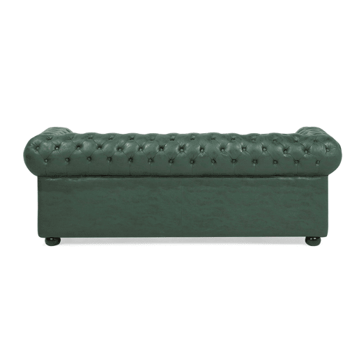 Sofá CHESTERFIELD Pele sintética Verde 3 lugares
