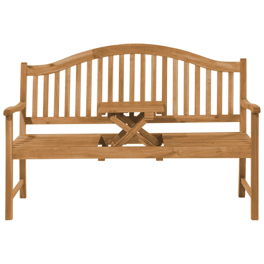 Banco de jardim HILO 150 cm Madeira de acácia Castanho