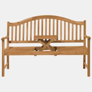 Banco de jardim HILO 150 cm Madeira de acácia Castanho