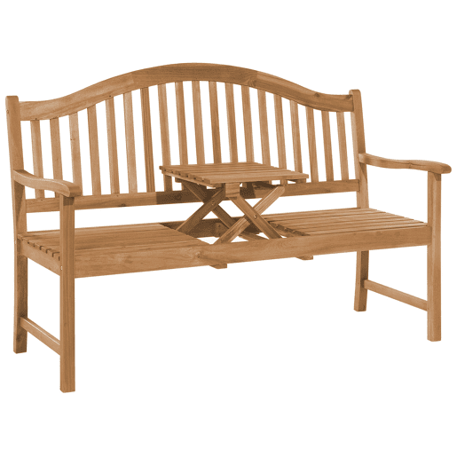 Banco de jardim HILO 150 cm Madeira de acácia Castanho