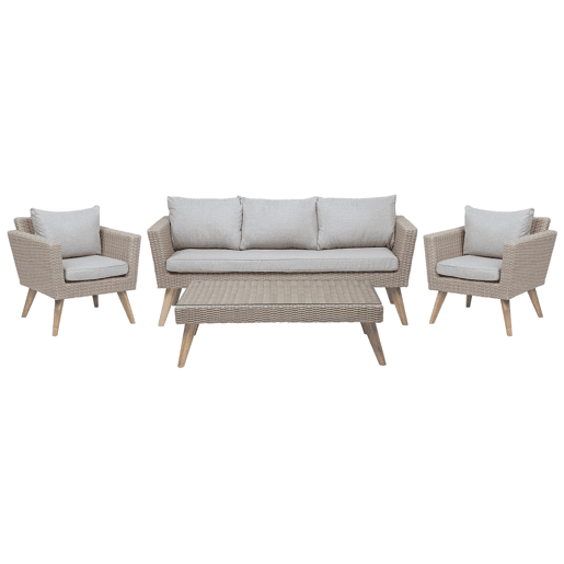 Conjunto de jardim com mesa 5 lugares VITTORIA Cinzento