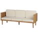 Beliani Conjunto de jardín Madera de acacia BARATTI Beliani Conjunto de jardín Madera de acacia BARATTI Beige