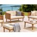 Beliani Sofá de jardín Madera de acacia BARATTI Beliani Sofá de jardín Madera de acacia BARATTI Beige