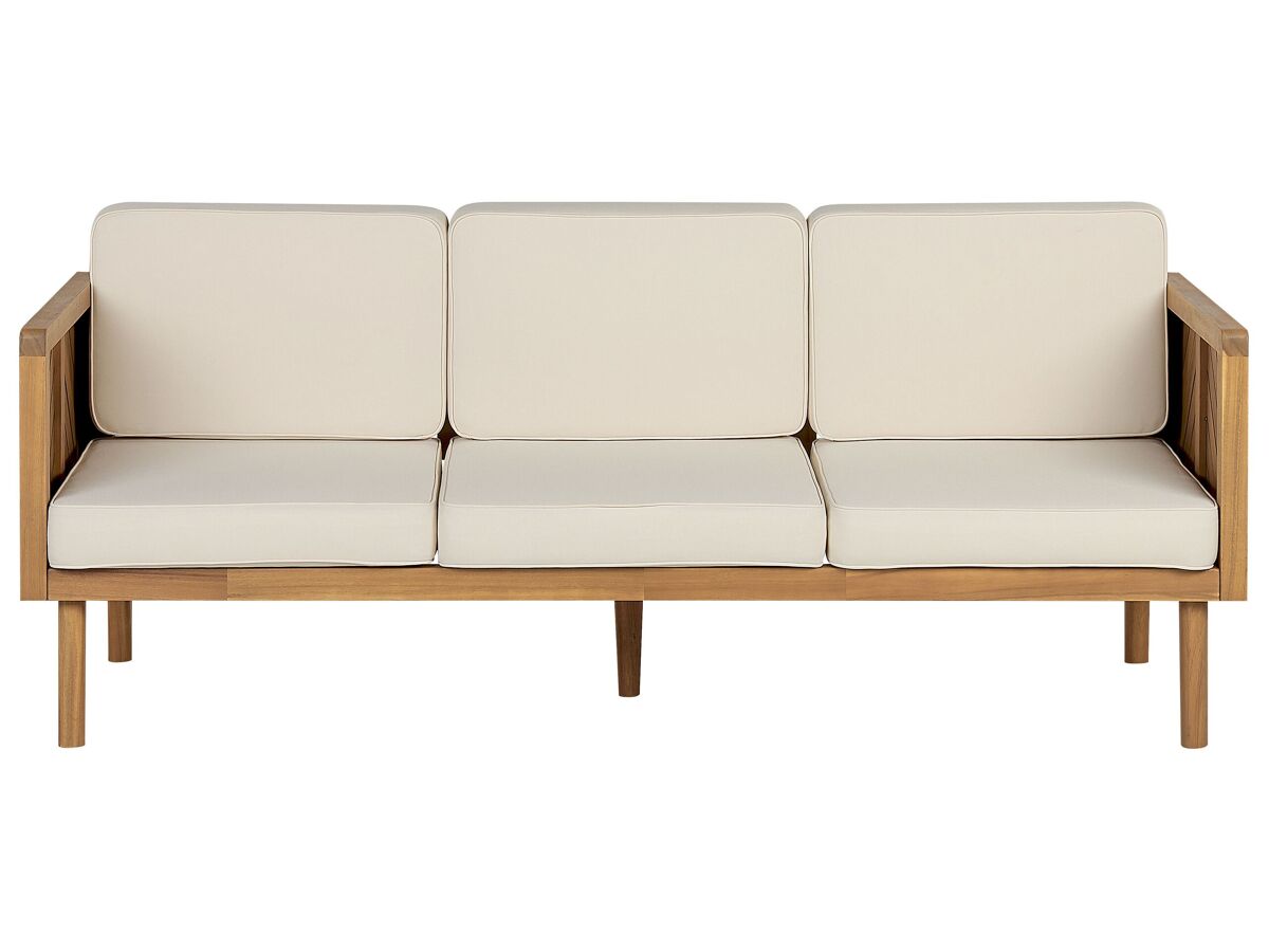 Beliani Sofá de jardín Madera de acacia BARATTI