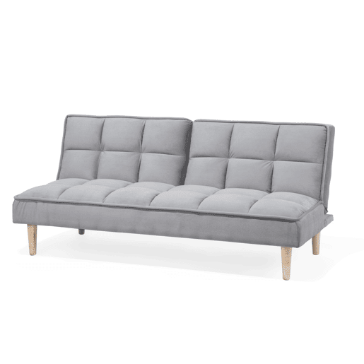 Sofá-cama SILJAN Tecido Cinzento claro Cinzento 3 lugares