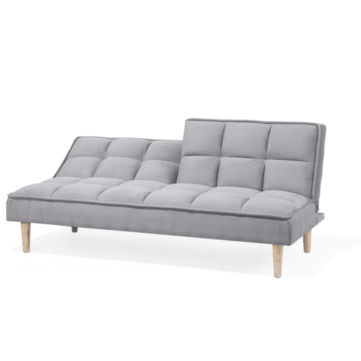Sofá-cama SILJAN Tecido Cinzento claro Cinzento 3 lugares