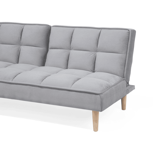 Sofá-cama SILJAN Tecido Cinzento claro Cinzento 3 lugares