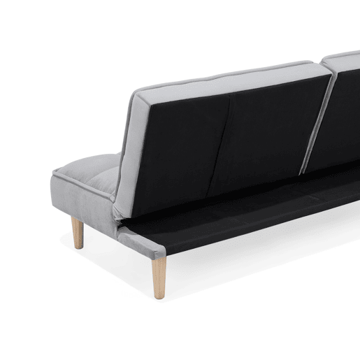 Sofá-cama SILJAN Tecido Cinzento claro Cinzento 3 lugares