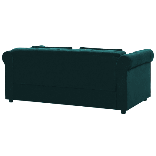 Sofá-cama CHESTERFIELD Veludo Verde esmeralda 3 lugares