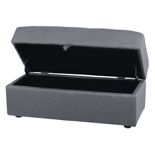 Sofá-cama FALSTER Tecido Cinzento escuro com arrumação 3 lugares Sofá-cama FALSTER Tecido Cinzento escuro com arrumação 3 lugares