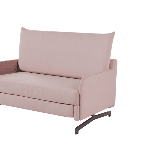 Sofá-cama BELFAST Tecido Rosa 2 lugares