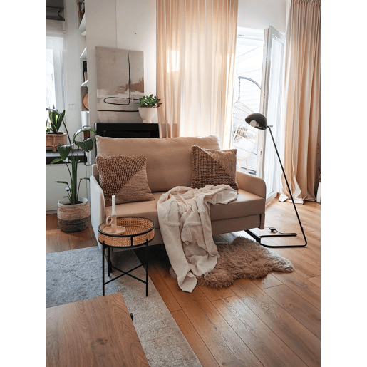 Sofá-cama BELFAST Tecido Rosa 2 lugares