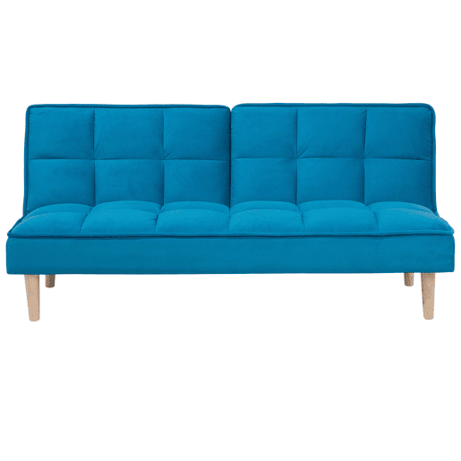 Sofá-cama SILJAN Tecido Azul turquesa 3 lugares