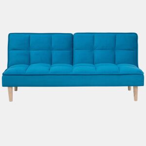 Sofá-cama SILJAN Tecido Azul turquesa 3 lugares