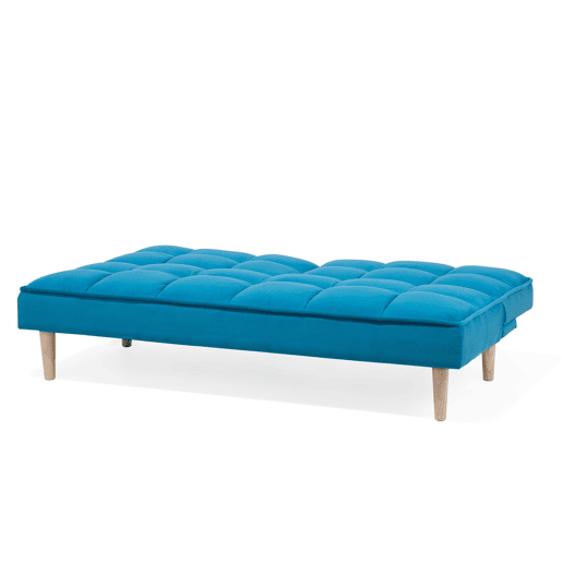 Sofá-cama SILJAN Tecido Azul turquesa 3 lugares