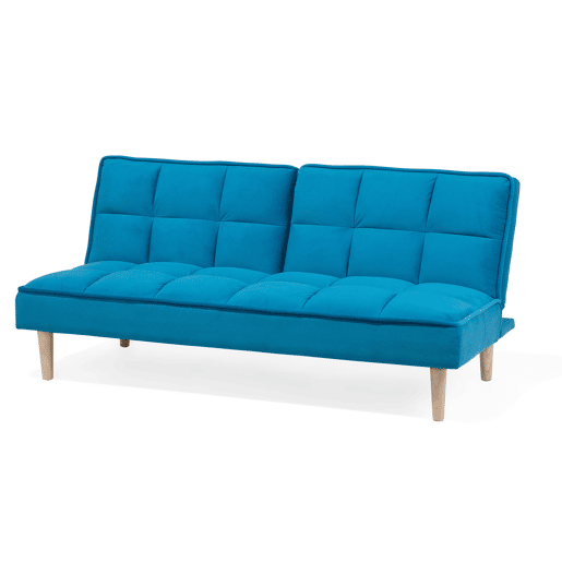 Sofá-cama SILJAN Tecido Azul turquesa 3 lugares