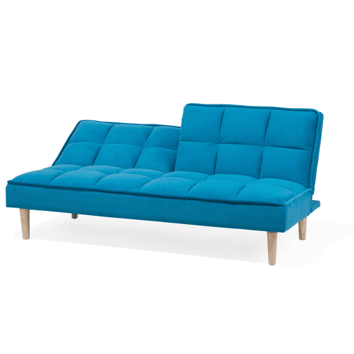 Sofá-cama SILJAN Tecido Azul turquesa 3 lugares