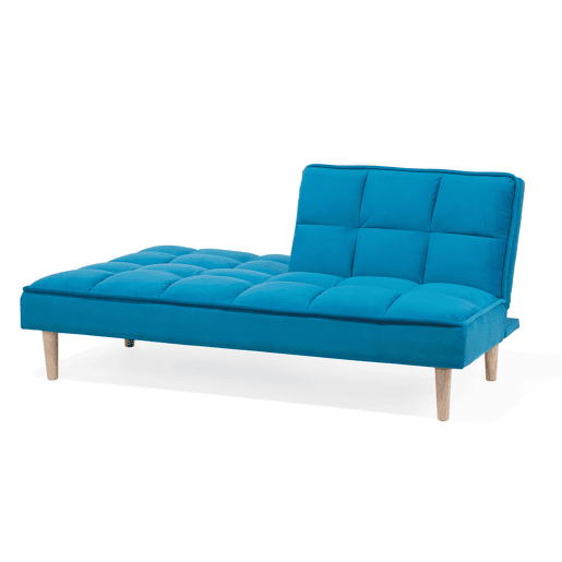 Sofá-cama SILJAN Tecido Azul turquesa 3 lugares