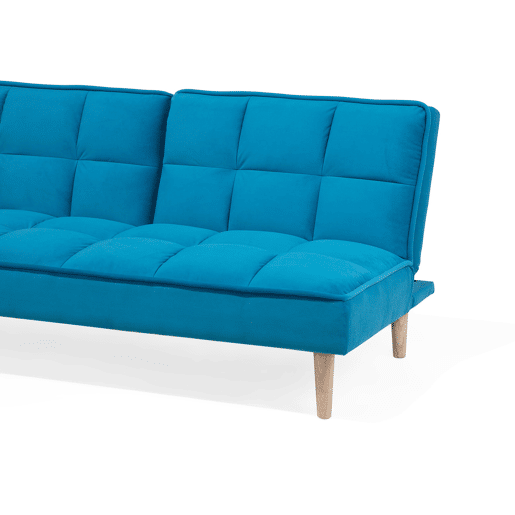 Sofá-cama SILJAN Tecido Azul turquesa 3 lugares