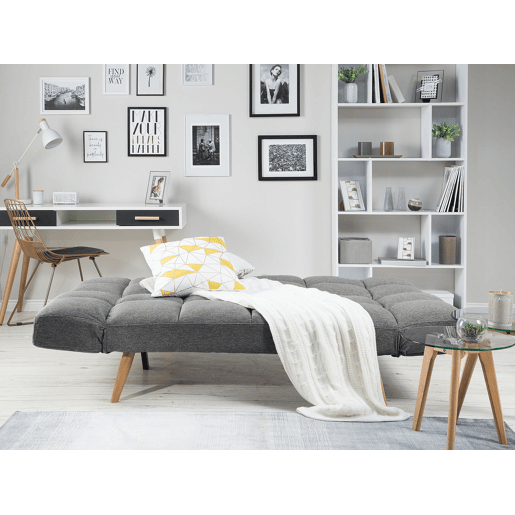 Sofá-cama INGARO Tecido Cinzento escuro 2 lugares