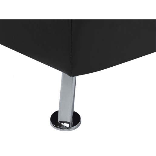 Sofá-cama ROXEN Pele sintética Preto 3 lugares