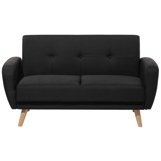Sofá-cama FLORLI Tecido Preto 2 lugares