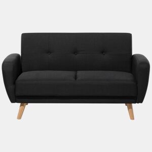 Sofá-cama FLORLI Tecido Preto 2 lugares