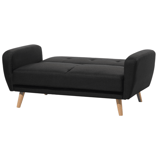 Sofá-cama FLORLI Tecido Preto 2 lugares