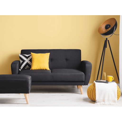 Sofá-cama FLORLI Tecido Preto 2 lugares