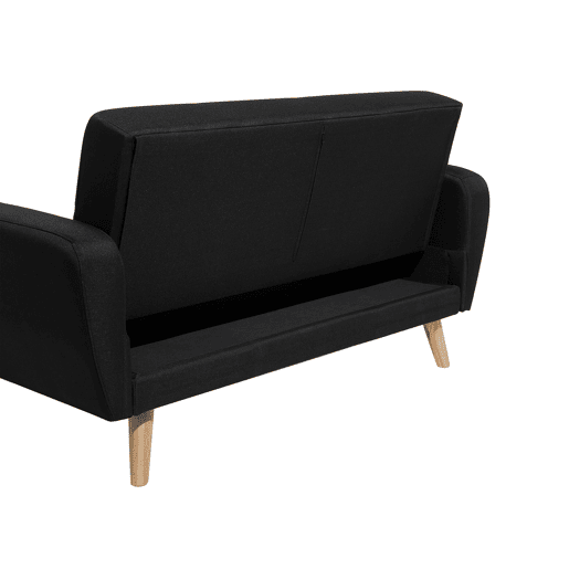 Sofá-cama FLORLI Tecido Preto 2 lugares