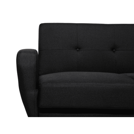 Sofá-cama FLORLI Tecido Preto 2 lugares