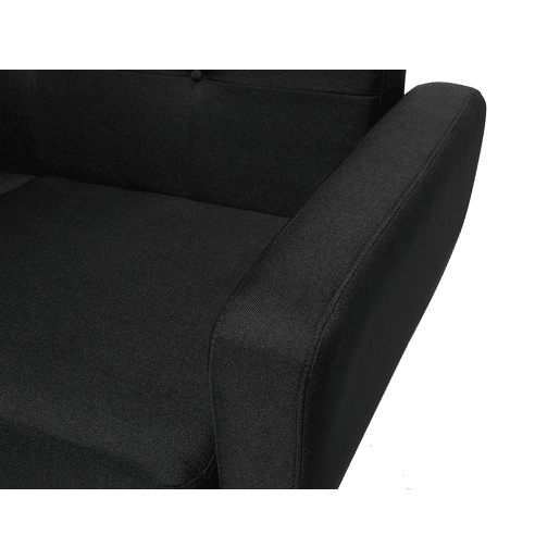 Sofá-cama FLORLI Tecido Preto 2 lugares